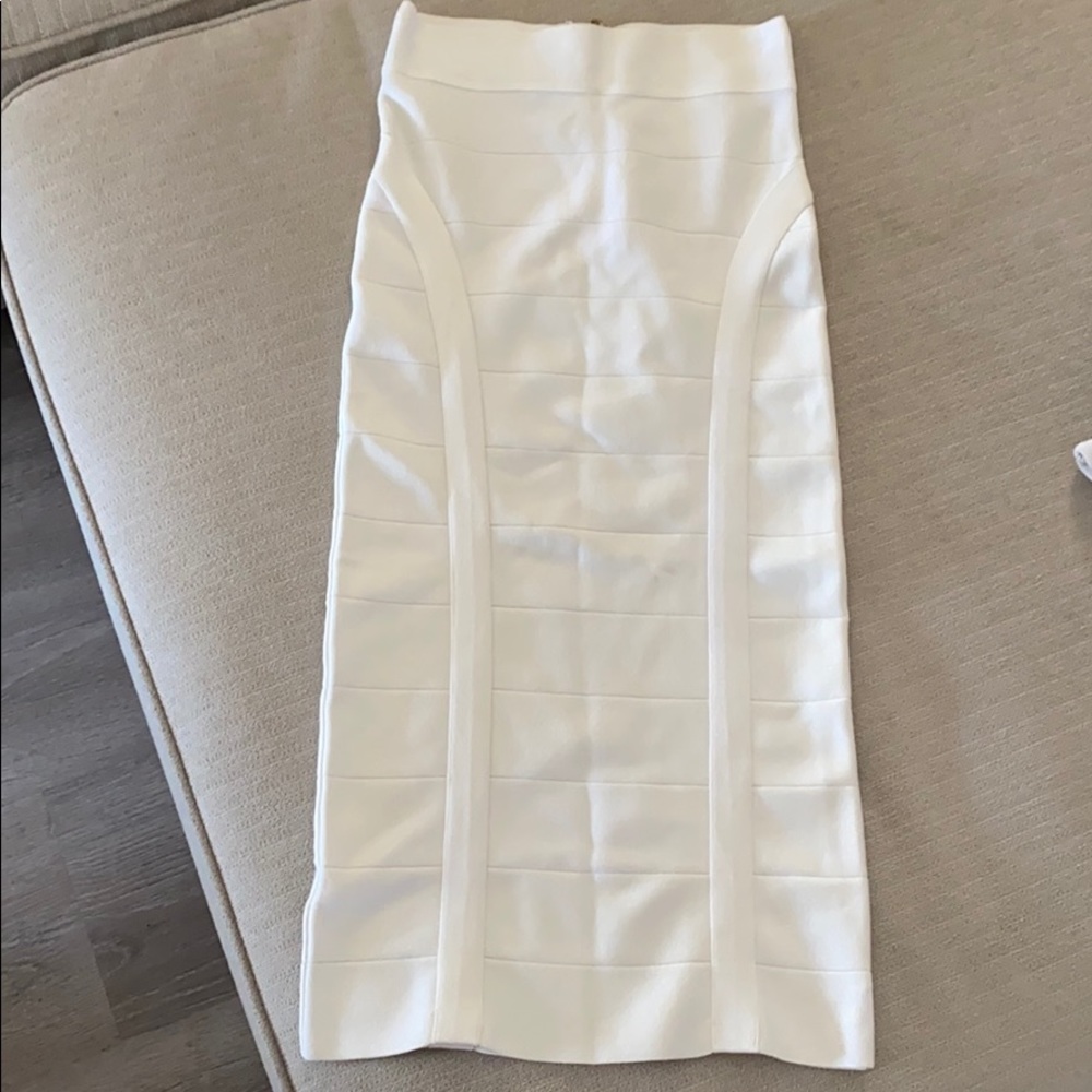 Long bebe bandage skirt in the size small .